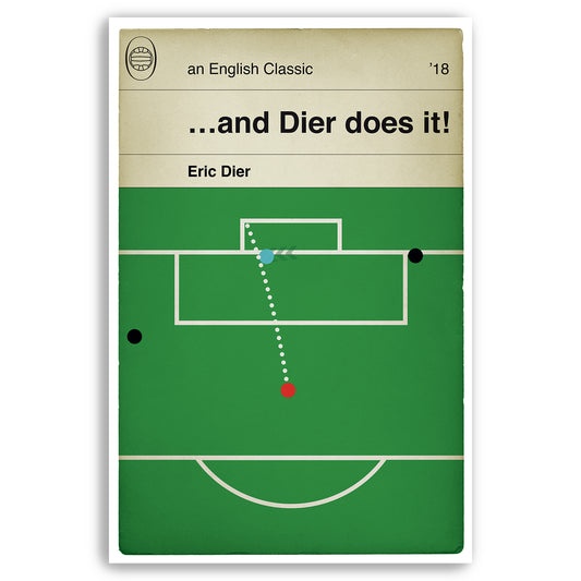 England winning penalty v Colombia - Eric Dier Penalty - 2018 World Cup - Classic Book Cover - Goal Poster - Football Gift (Various Sizes)