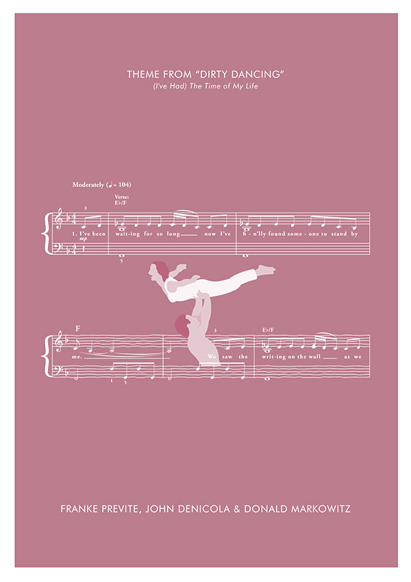 Movie Classics Poster - Dirty Dancing - (I've Had) The Time of My Life by Franke Previte, John DeNicola and Donald Markowitz (Various Sizes)