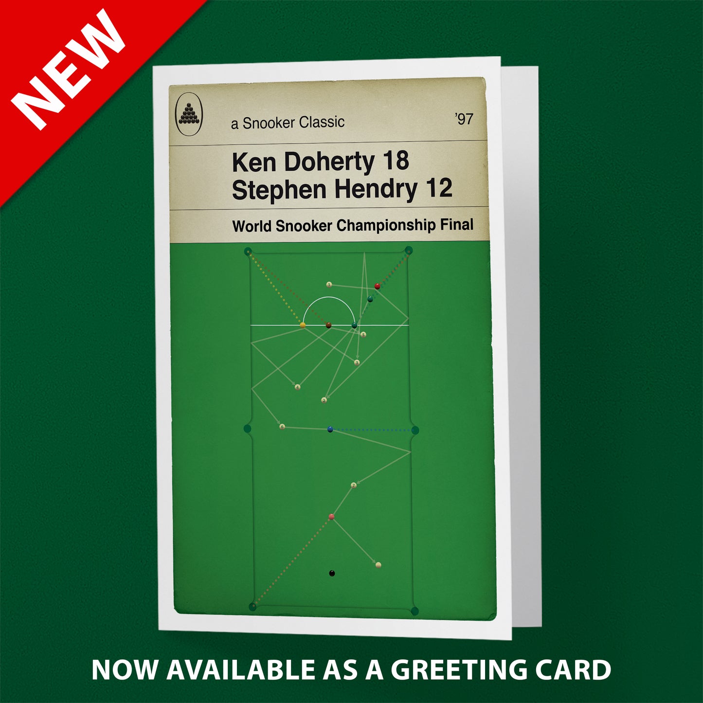 Ken Doherty - World Snooker Champion 1997 - Final Winning Frame - Classic Book Cover Print (Various Sizes)