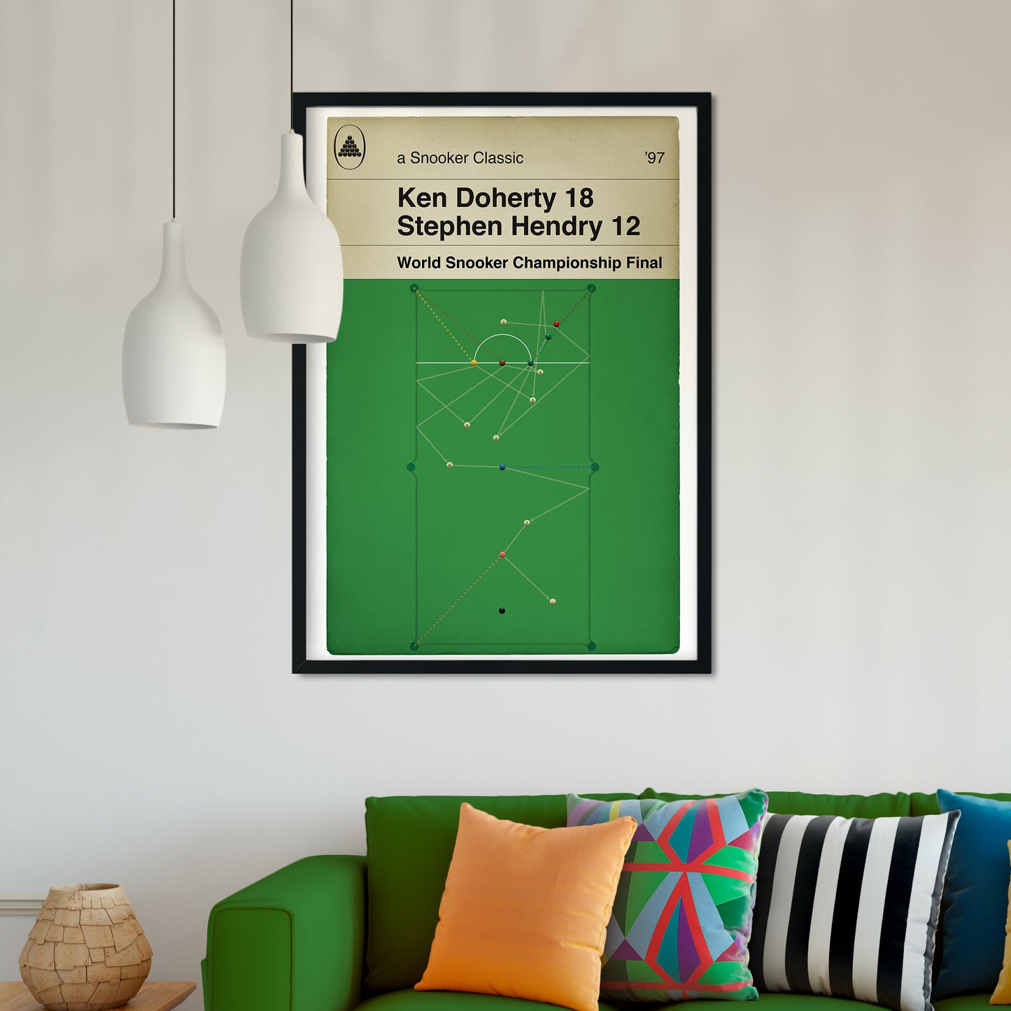 Ken Doherty - World Snooker Champion 1997 - Final Winning Frame - Classic Book Cover Print (Various Sizes)