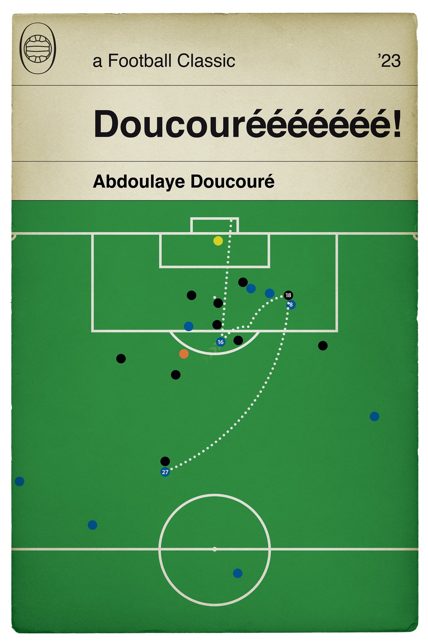 Abdoulaye Doucoure Goal - Everton 1 Bournemouth 0 - Everton Winner - Final Day of the season - Football Goal Poster - Various Sizes