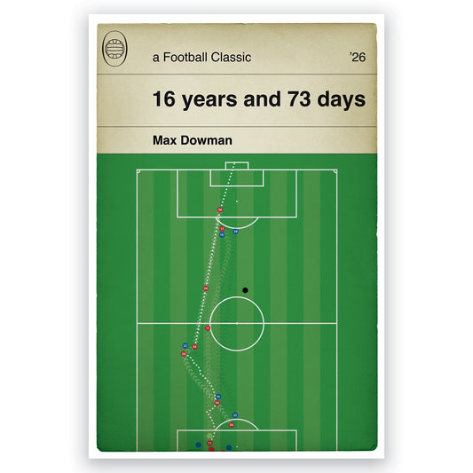 Max Dowman First Premier League Goal - Arsenal 2 Everton 0 - Football Poster Art