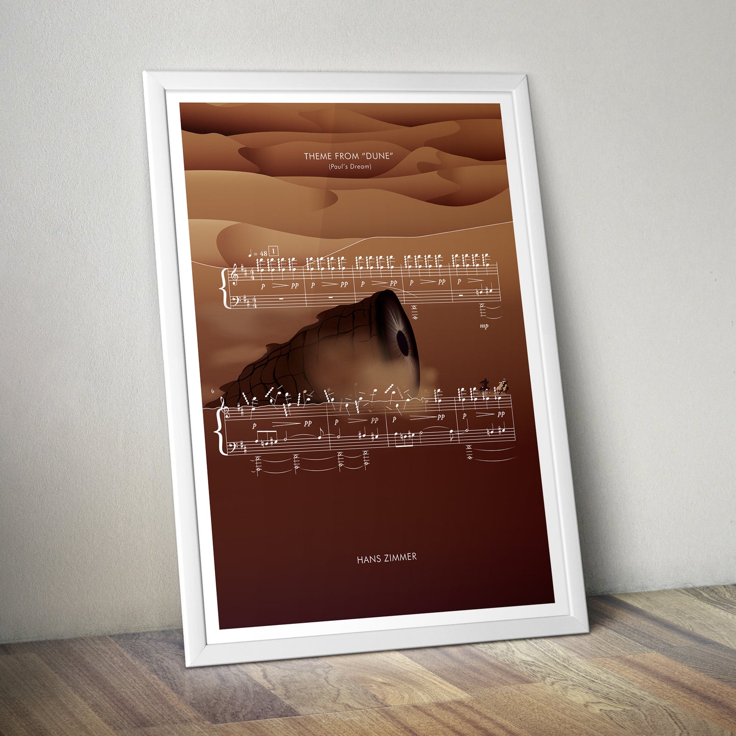 Theme from Dune - ‘Paul’s Dream’ by Hans Zimmer - SandWorm - Movie Classics Poster - Soundtrack Print - Sheet Music Art (Various Sizes)