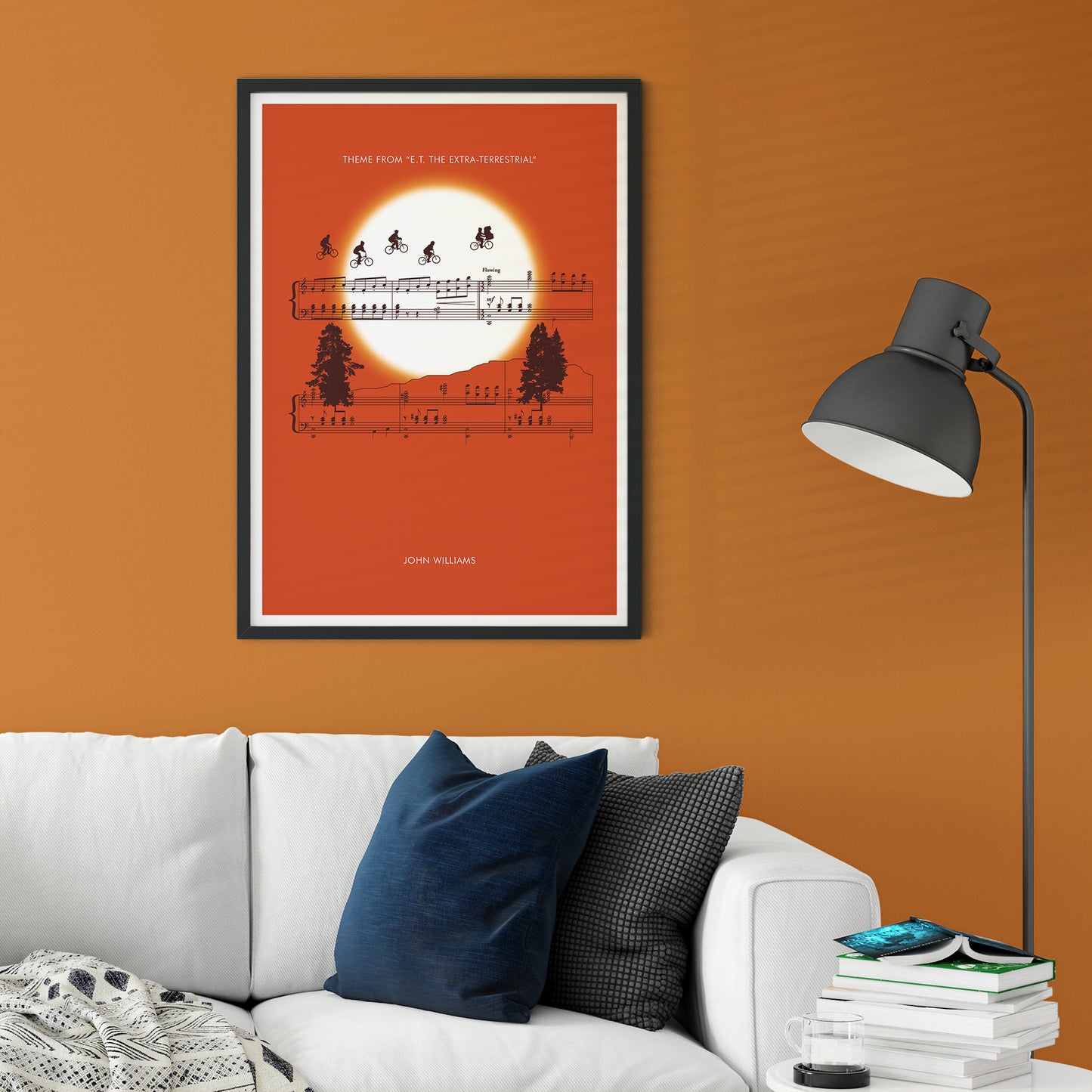 ET Sheet Music Print - Movie Classics Poster - Theme from E.T. The Extra-Terrestrial by John Williams - Soundtrack Poster (Various Sizes)