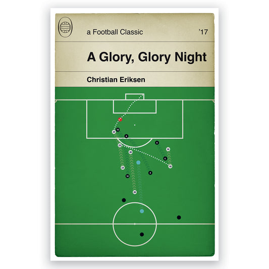 Tottenham Hotspur third goal v Real Madrid in 2017 - Christian Eriksen - Classic Book Cover Print - Gift for Football Fan (Various Sizes)