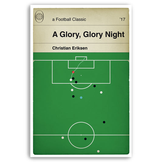 Tottenham Hotspur third goal v Real Madrid in 2017 - Christian Eriksen - Classic Book Cover Print - Gift for Football Fan (Various Sizes)