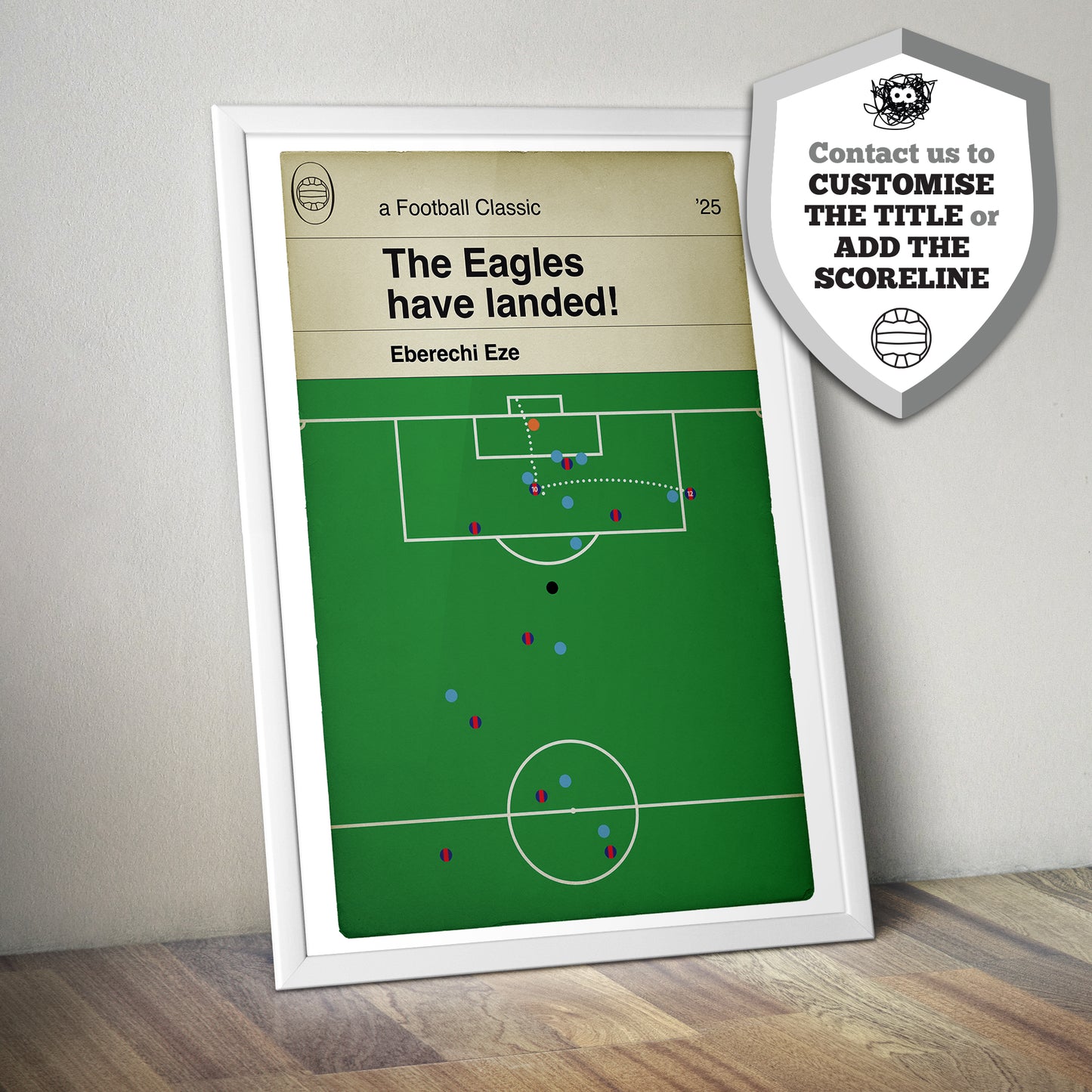 Eberechi Eze Winner - Crystal Palace 1 Man City 0 - FA Cup Final 2025 - Gift for Eagles Fan - Classic Book Cover Goal Print (Various Sizes)