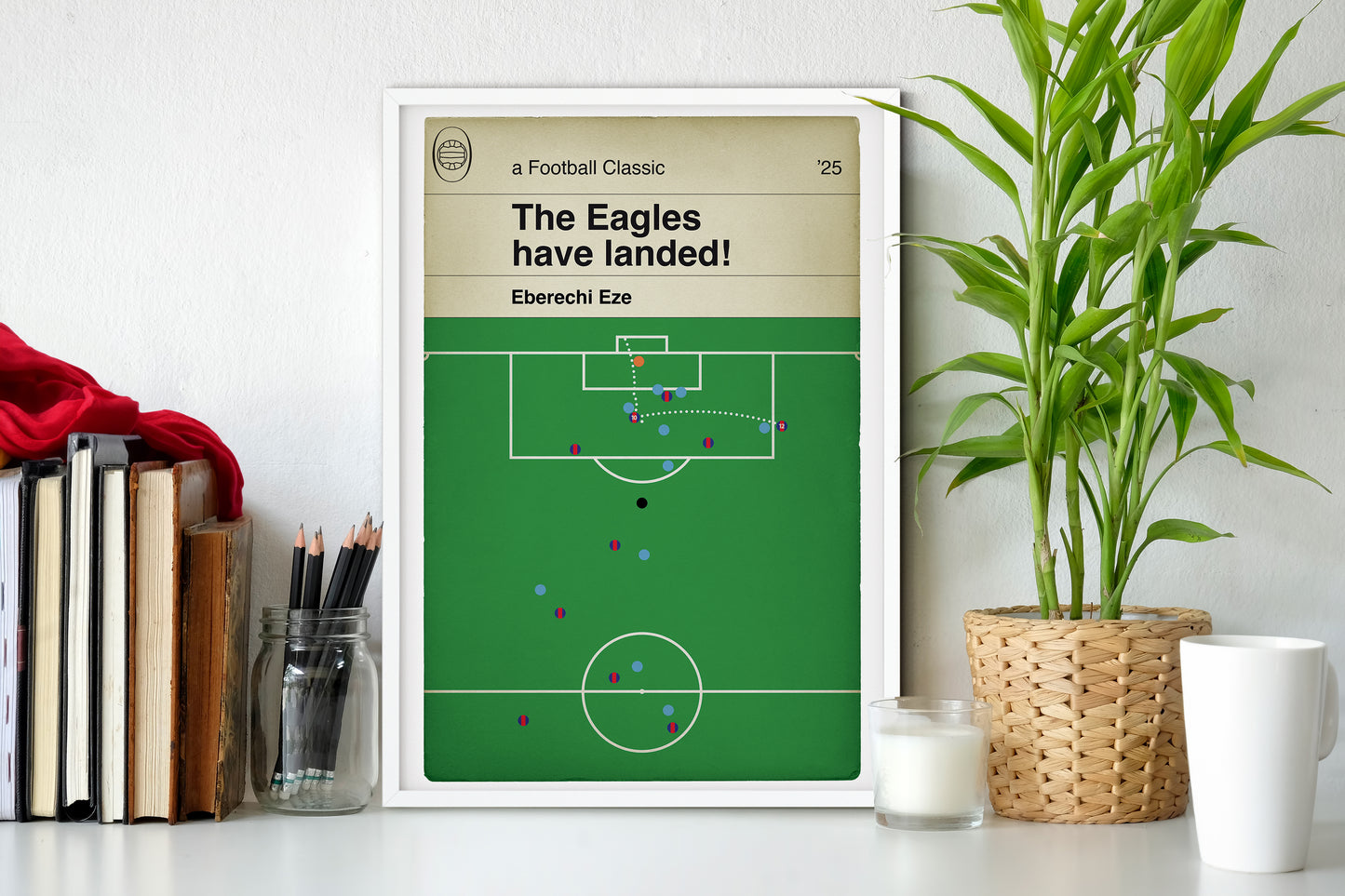 Eberechi Eze Winner - Crystal Palace 1 Man City 0 - FA Cup Final 2025 - Gift for Eagles Fan - Classic Book Cover Goal Print (Various Sizes)