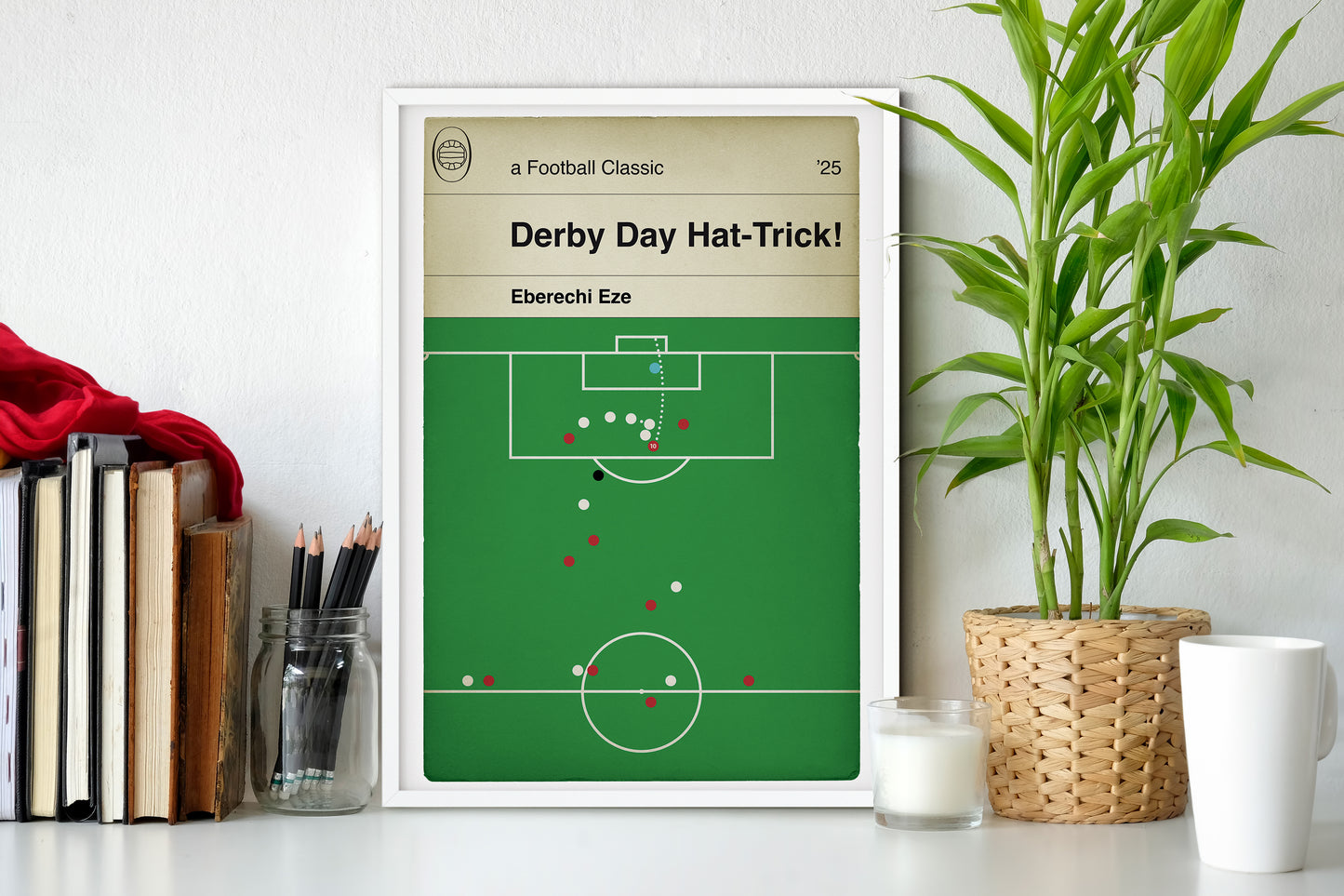 Eberechi Eze Hat-Trick Goal Poster: Arsenal 4 Spurs 1 - Premier League 2025