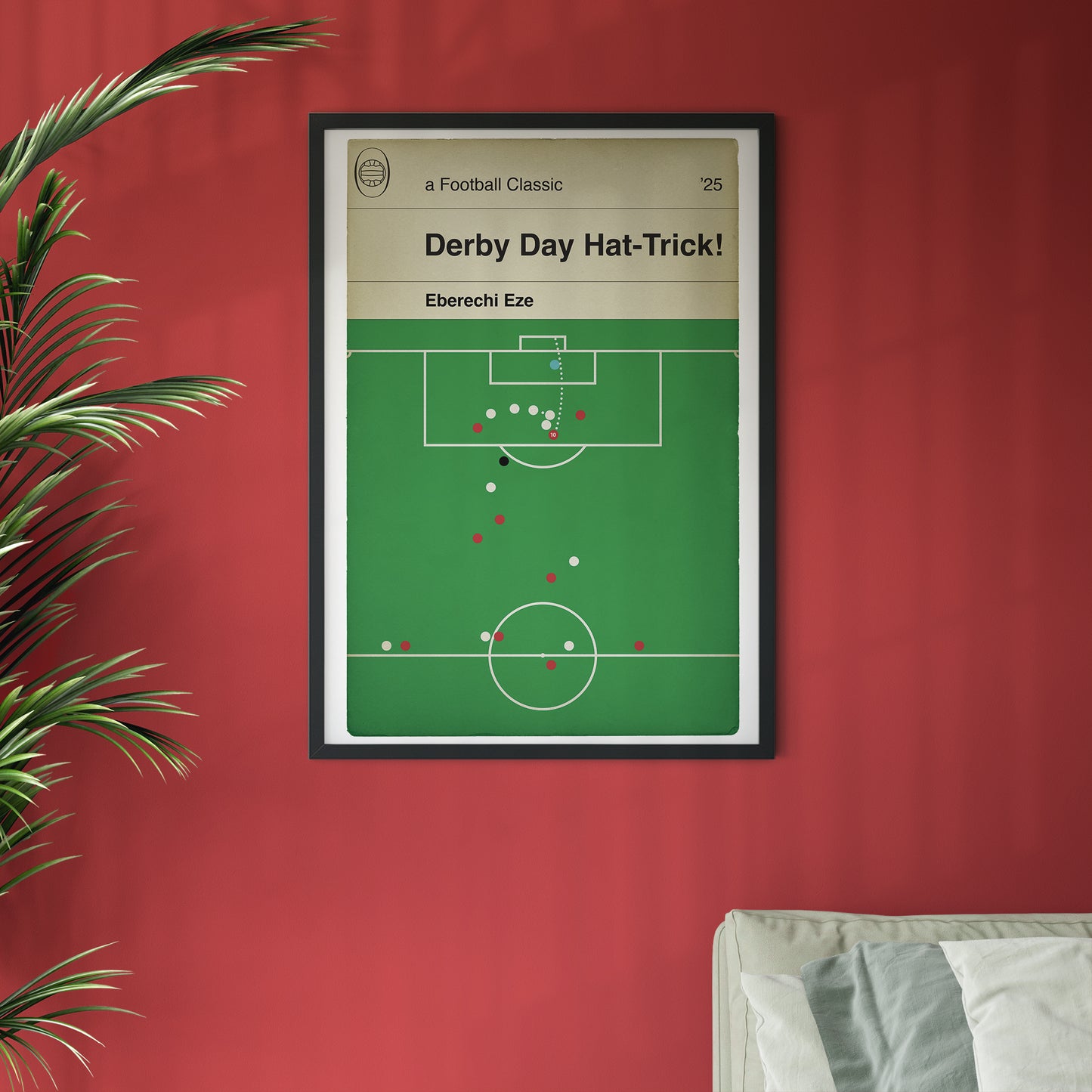 Eberechi Eze Hat-Trick Goal Poster: Arsenal 4 Spurs 1 - Premier League 2025