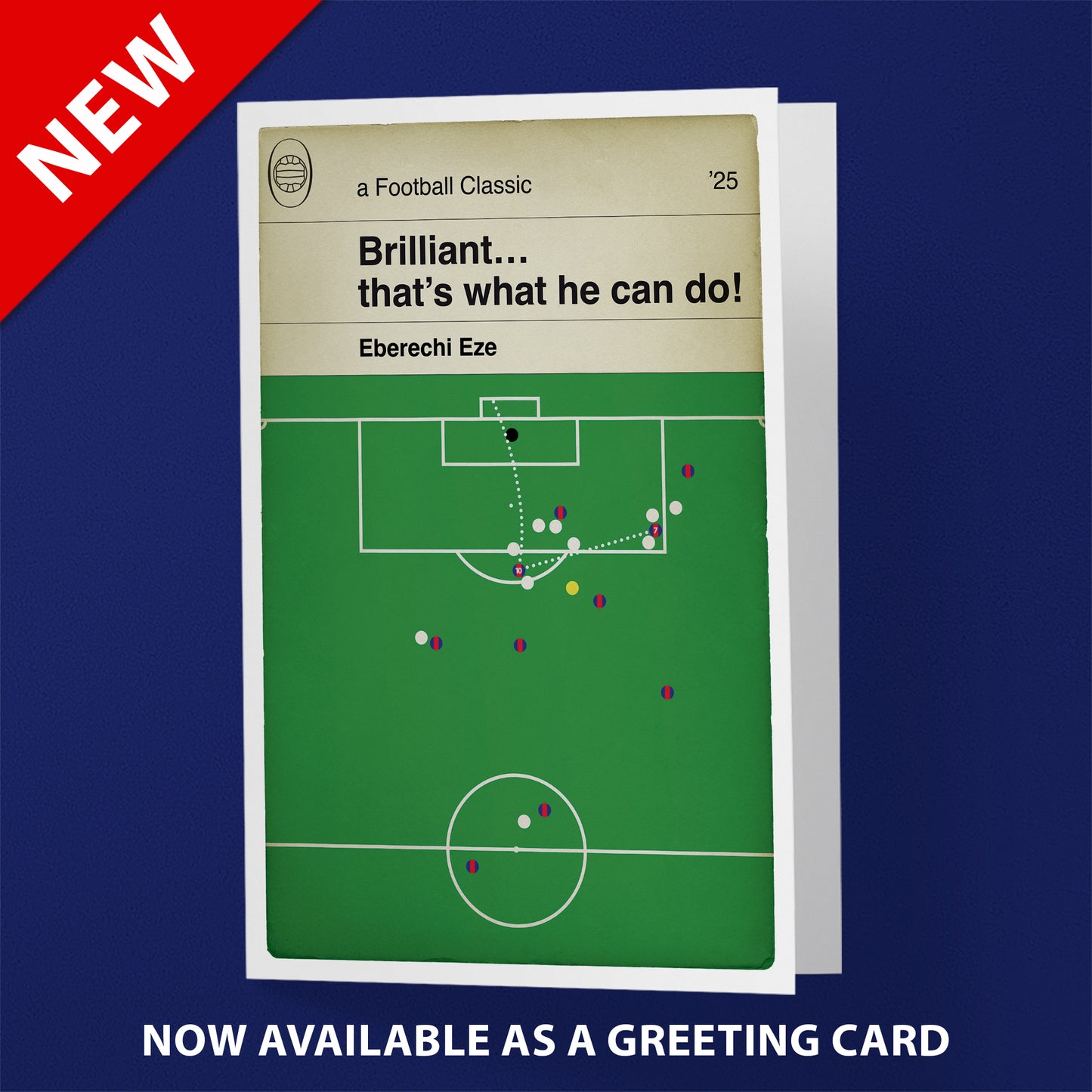 Eberechi Eze Goal - Crystal Palace 3 Aston Villa 0 - FA Cup Semi-Final 2025 - Classic Book Cover Print (Various Sizes)