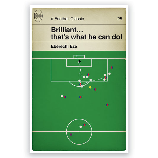 Eberechi Eze Goal - Crystal Palace 3 Aston Villa 0 - FA Cup Semi-Final 2025 - Classic Book Cover Print (Various Sizes)