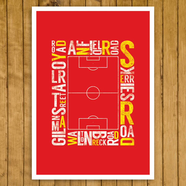 Liverpool Stadium - Road to Glory - Football Stands Poster - Anfield - The Reds - YNWA (Various Sizes)