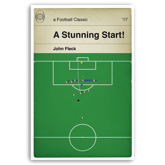 Sheffield United goal v Sheffield Wednesday 2017 - John Fleck - Sheff Weds 2 Sheff Utd 4 - Book Cover Poster - Football Gift (Various Sizes)