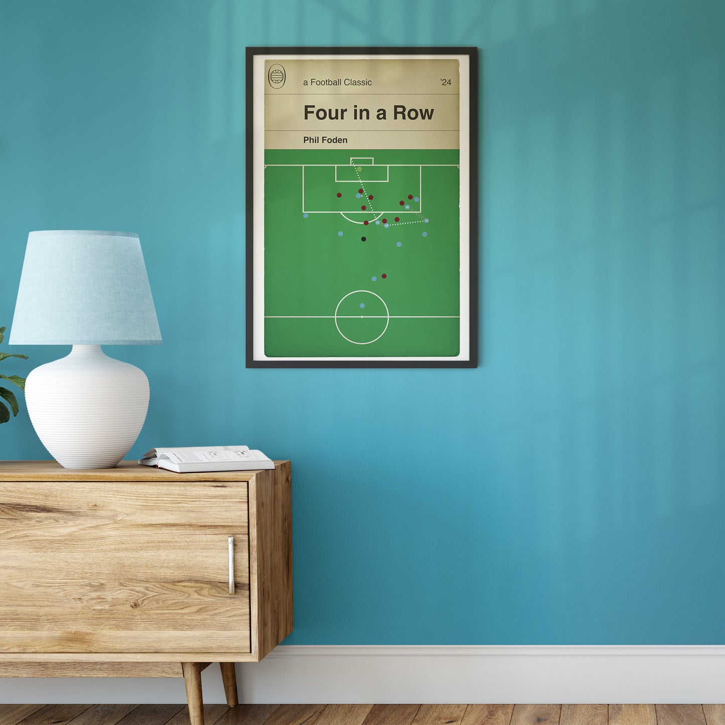 Phil Foden Goal - Title Winning Match - Manchester City 3 West Ham United 1 - Four in a row - Premier League 2024 - Football Book Cover Poster - Various Sizes