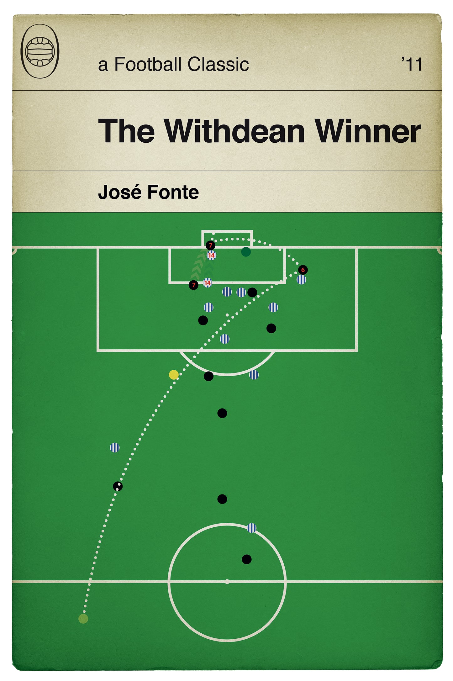 Southampton winner v Brighton and Hove Albion in 2011 - Jose Fonte Goal - Brighton 1 Saints 2 - Book Cover Poster (Various Sizes)