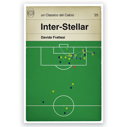 Davide Frattesi Winner - Inter Milan goal - Inter 4 Barcelona 3 - Champions League Semi-Final 2025 - Football Classic Book Cover Poster - Various Sizes