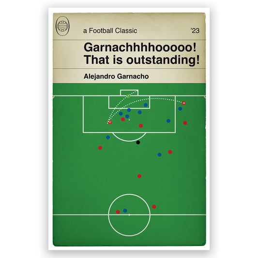 Alejandro Garnacho Overhead Kick - Man Utd Goal - Everton 0 Manchester United 3 - Garnacho Goal - Football Poster Gift (Various Sizes)