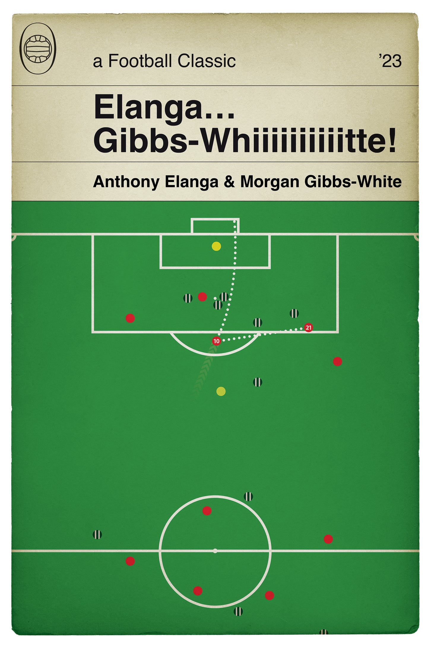 Nottingham Forest winner v Manchester United - Morgan Gibbs-White Goal - Notts Forest 2 Man Utd 1 - Premier League 2023 (Various Sizes)