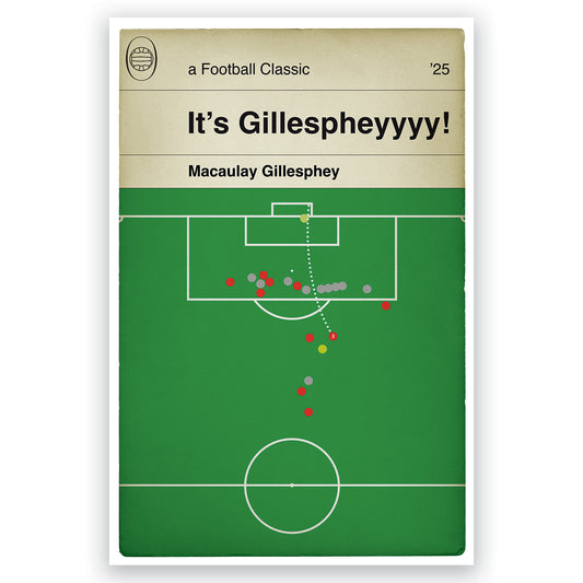 Macaulay Gillesphey winner - Charlton Athletic 1 Leyton Orient 0 - Play-Off Final 2025 - Classic Book Cover Goal Print (Various Sizes)