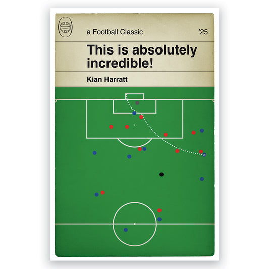 Kian Harratt Winner - Oldham Athletic 3 Southend Utd 2 - National League Play-Off Final 2025 - Oldham Goal Book Cover Print (Various Sizes)