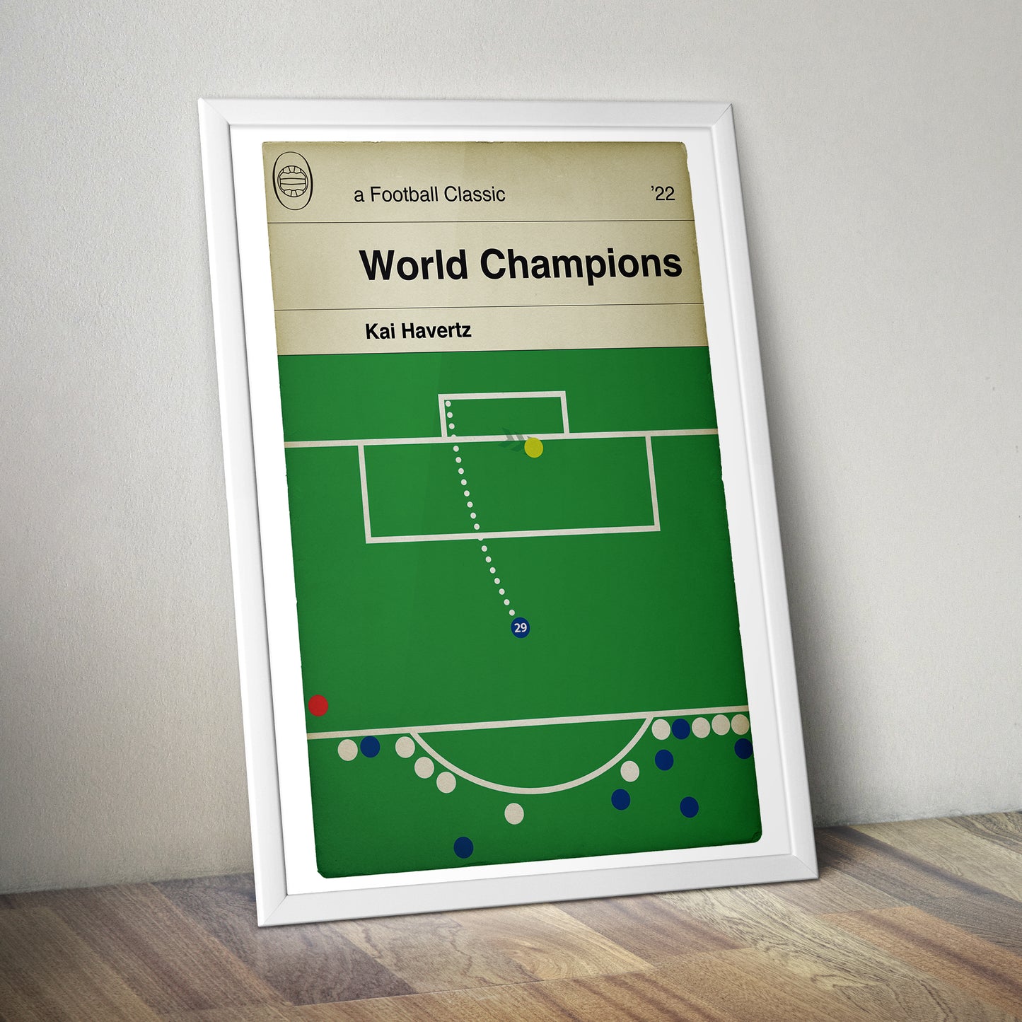 Chelsea 2 Palmeiras 1 - Kai Havertz winning penalty - Club World Cup Final 2022 - Chelsea World Champions - Book Cover Print (Various Sizes)