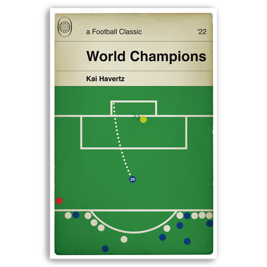 Chelsea 2 Palmeiras 1 - Kai Havertz winning penalty - Club World Cup Final 2022 - Chelsea World Champions - Book Cover Print (Various Sizes)