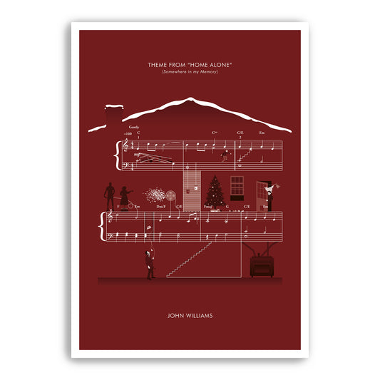 Home Alone - Somewhere in my Memory by John Williams - Movie Classics Poster - Sheet Music Print - Christmas Gift (Various Sizes)