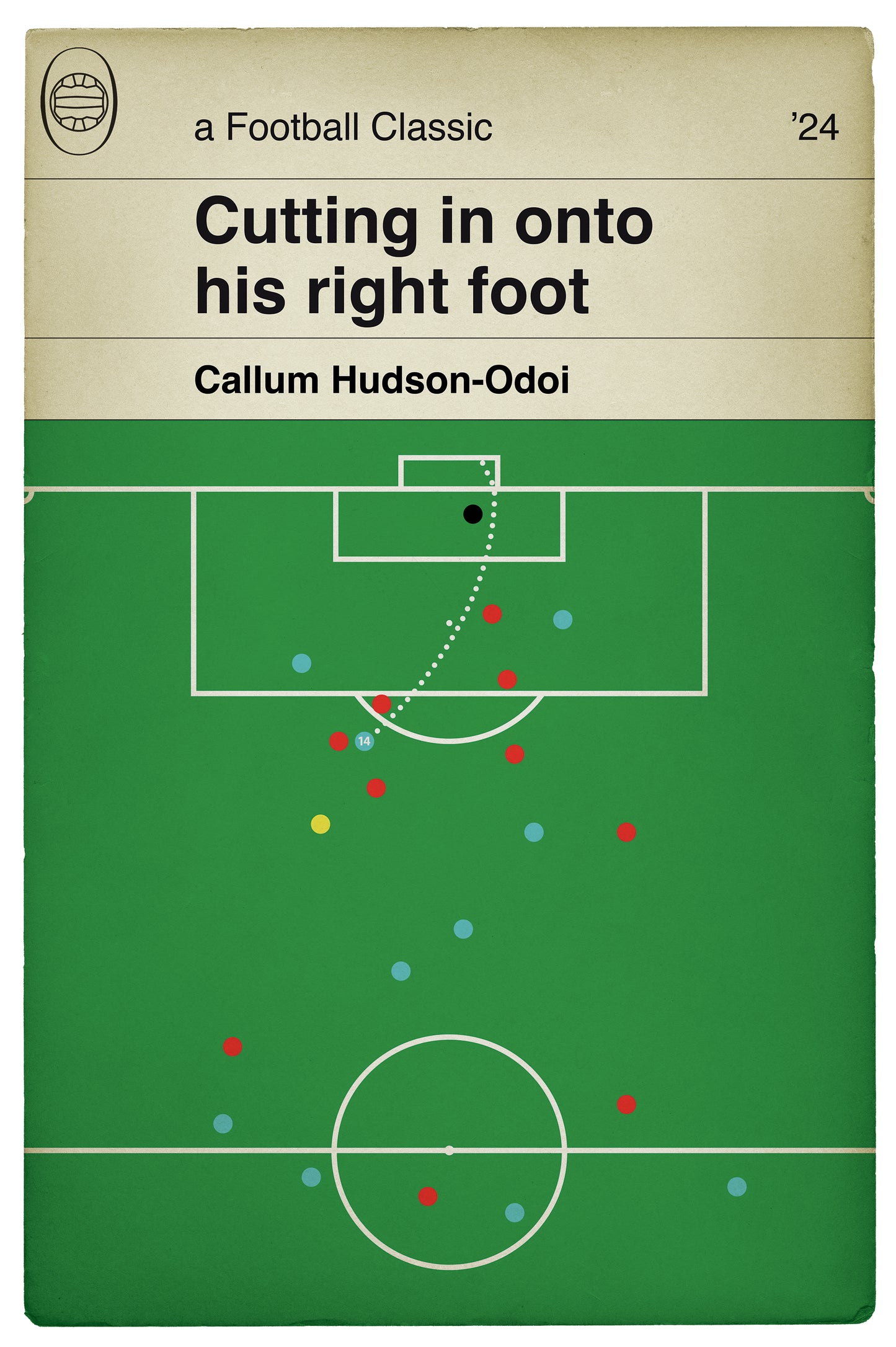 Nottingham Forest Winner - Callum Hudson-Odoi Goal - Liverpool 0 Nottingham Forest 1 - Premier League 24 - Book Cover Print (Various Sizes)