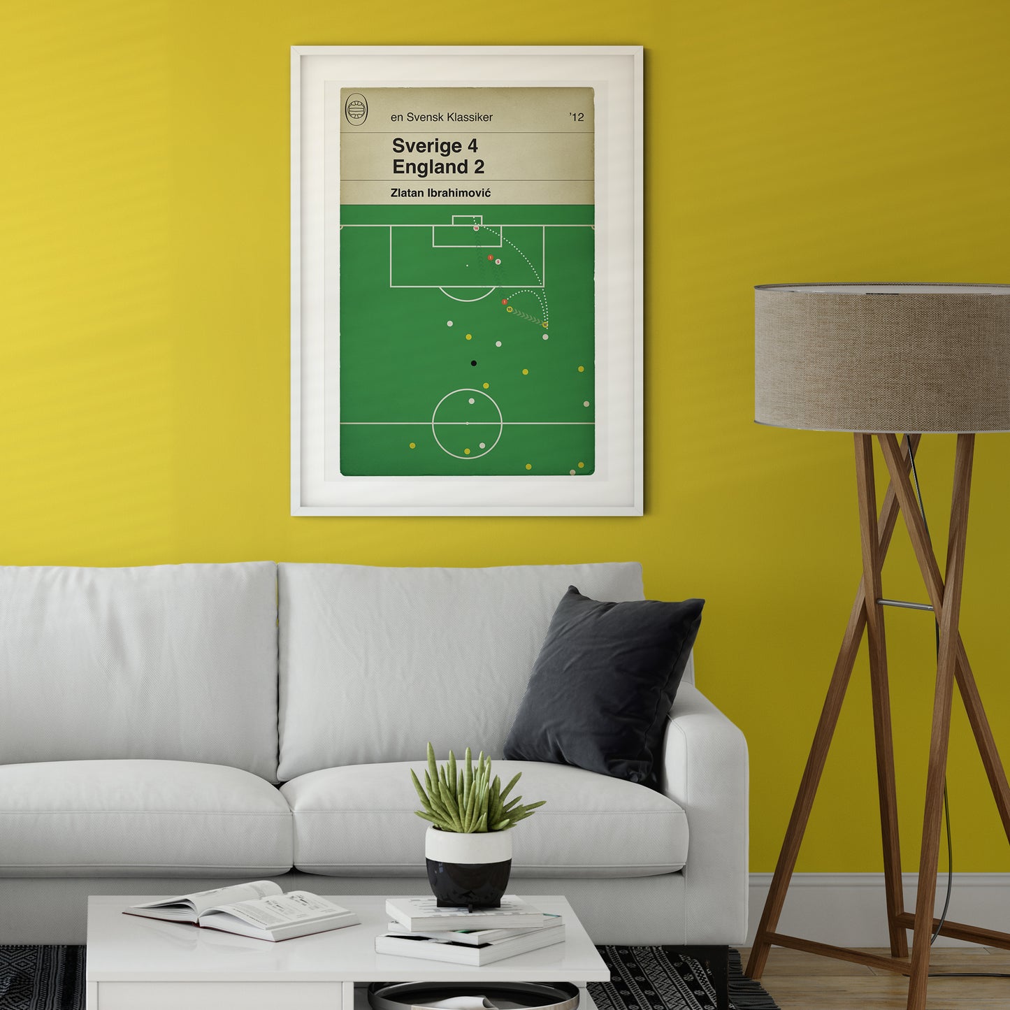 Zlatan Ibrahimovic Goal - Sweden 4 England 2 - Overhead Kick - Sverige 4 England 2 - Football Print - Book Cover Poster - Various Sizes