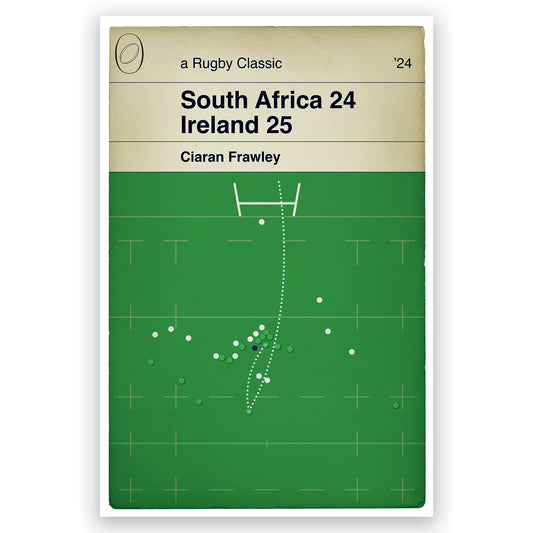 Ciaran Frawley Drop Goal - South Africa 24 Ireland 25 - Late winning kick - Rugby Test Match - Rugby Poster - Irish Gift - Various Sizes