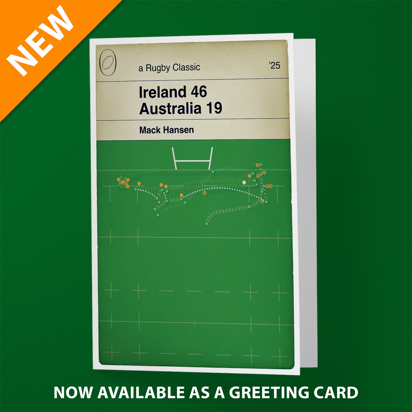 Mack Hansen Hat-Trick Try Poster: Ireland 46 Australia 19 - Rugby International 2025