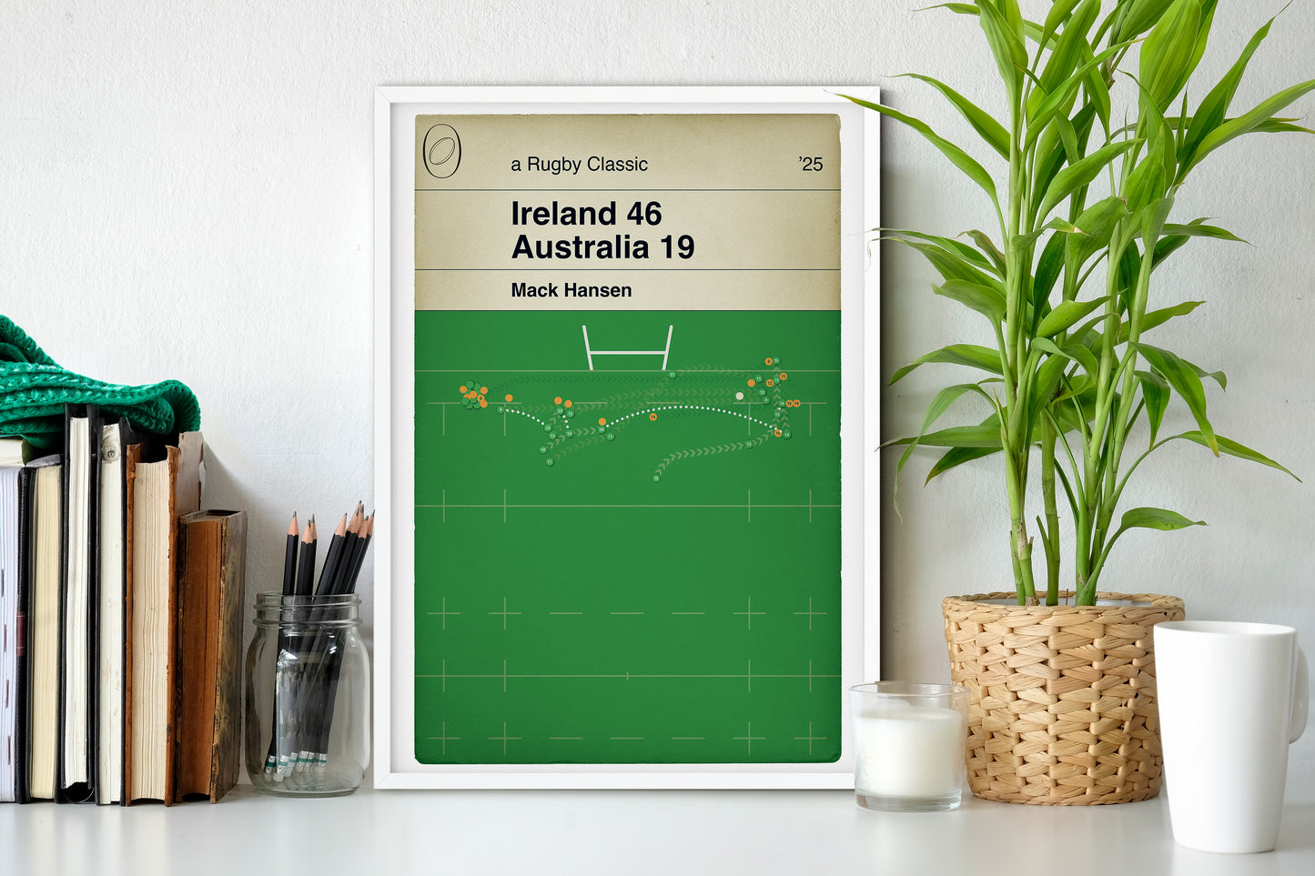 Mack Hansen Hat-Trick Try Poster: Ireland 46 Australia 19 - Rugby International 2025