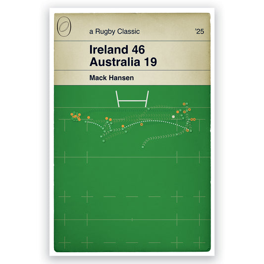Mack Hansen Hat-Trick Try Poster: Ireland 46 Australia 19 - Rugby International 2025