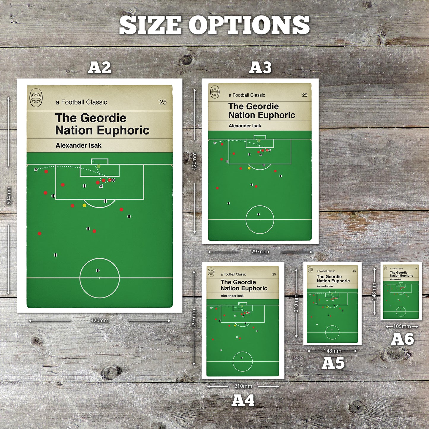 Alexander Isak Goal - Geordie Nation - Newcastle United League Cup Win - Carabao Cup Final 2025 - Newcastle Utd 2 Liverpool 1 - Football Wall Decor (Various Sizes)