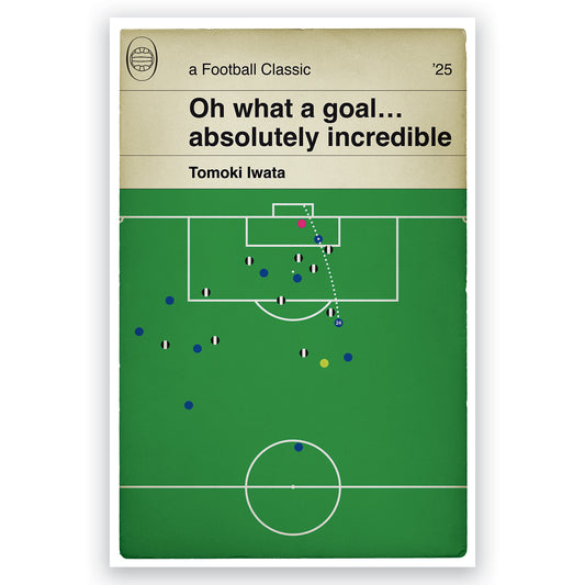 Tomoki Iwata Goal - Birmingham City 2  Newcastle United 3 - FA Cup 4th Rd 2025 - Classic Book Cover Poster - Football Gift (Various Sizes)