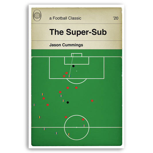 Shrewsbury Town goal v Liverpool - Jason Cummings - FA Cup Fourth Round 2020 - Football Book Cover Print (Various Sizes)