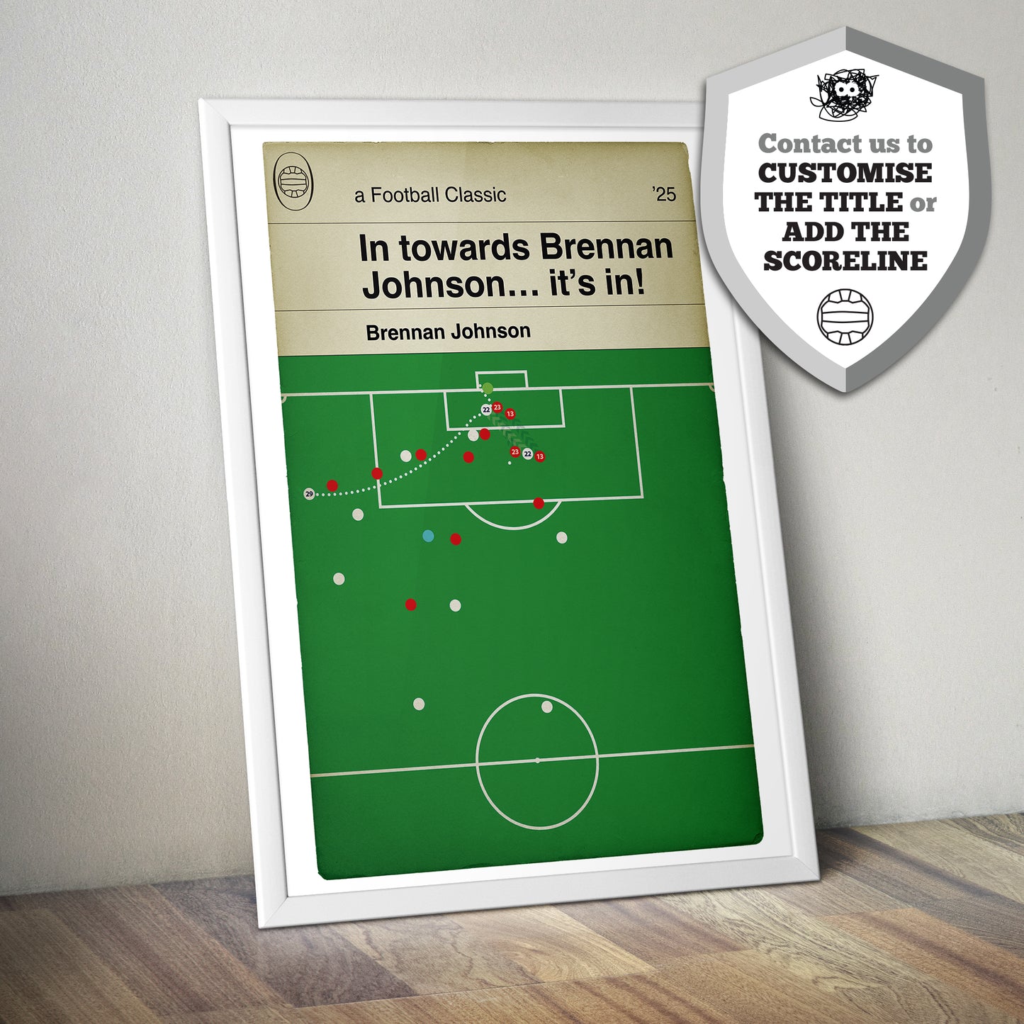 Brennan Johnson winner - Spurs 1 Man Utd 0 - Europa League Final 2025 - Tottenham Hotspur Goal - Classic Book Cover Print (Various Sizes)