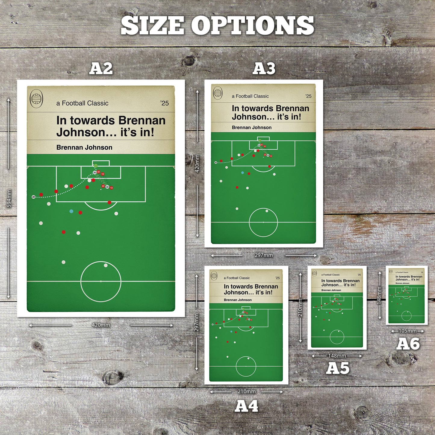 Brennan Johnson winner - Spurs 1 Man Utd 0 - Europa League Final 2025 - Tottenham Hotspur Goal - Classic Book Cover Print (Various Sizes)