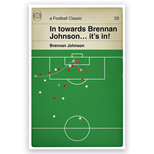 Brennan Johnson winner - Spurs 1 Man Utd 0 - Europa League Final 2025 - Tottenham Hotspur Goal - Classic Book Cover Print (Various Sizes)