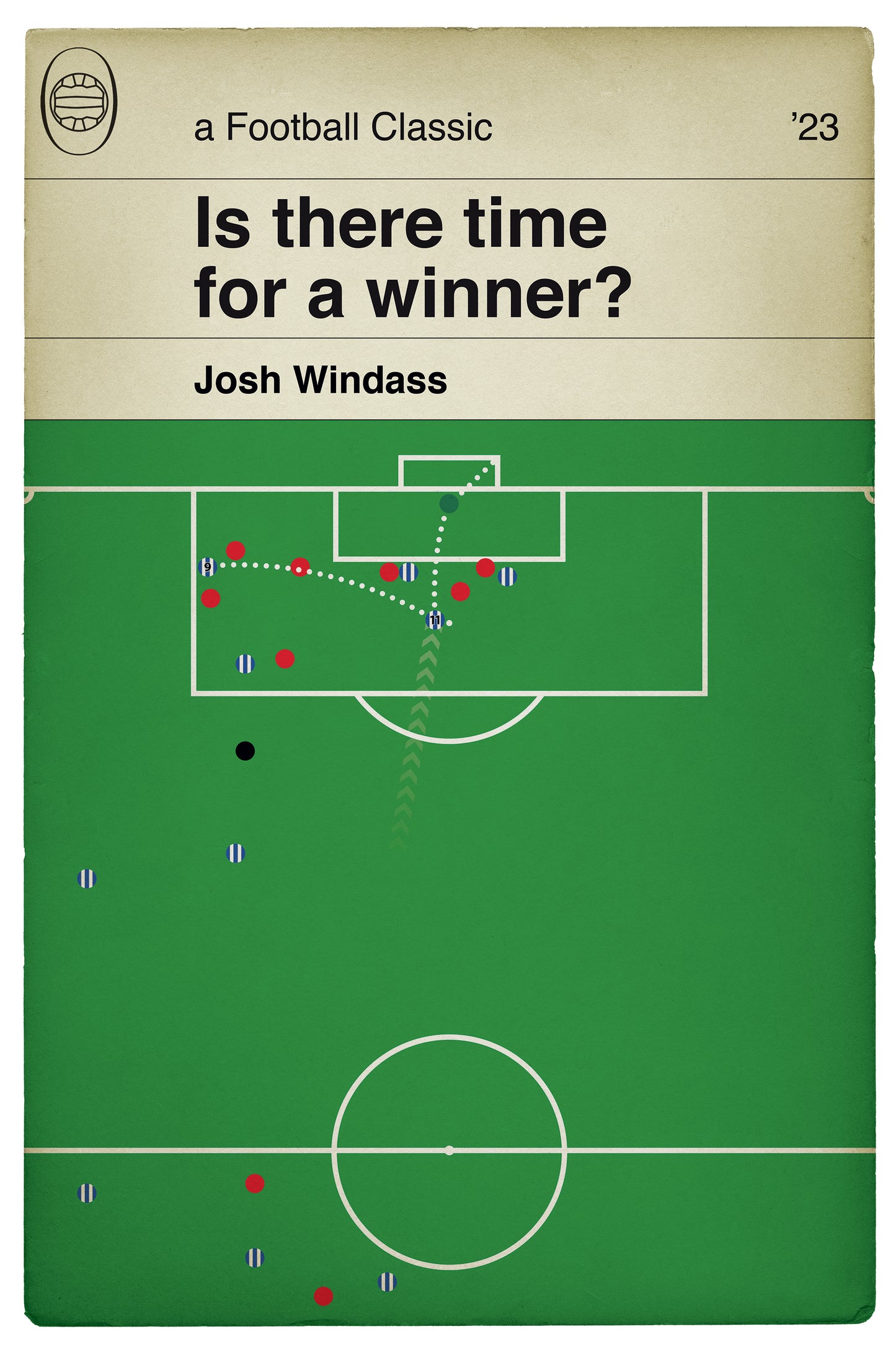 Sheffield Wednesday winner v Barnsley - Josh Windass Goal - 2023 League One Play-Off Final - Classic Book Cover Poster (Various Sizes)