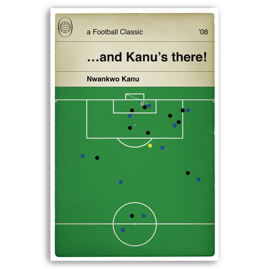 Portsmouth goal v Cardiff in Cup Final 2008 - Nwankwo Kanu Winner - Classic Book Cover Poster (Various Sizes)