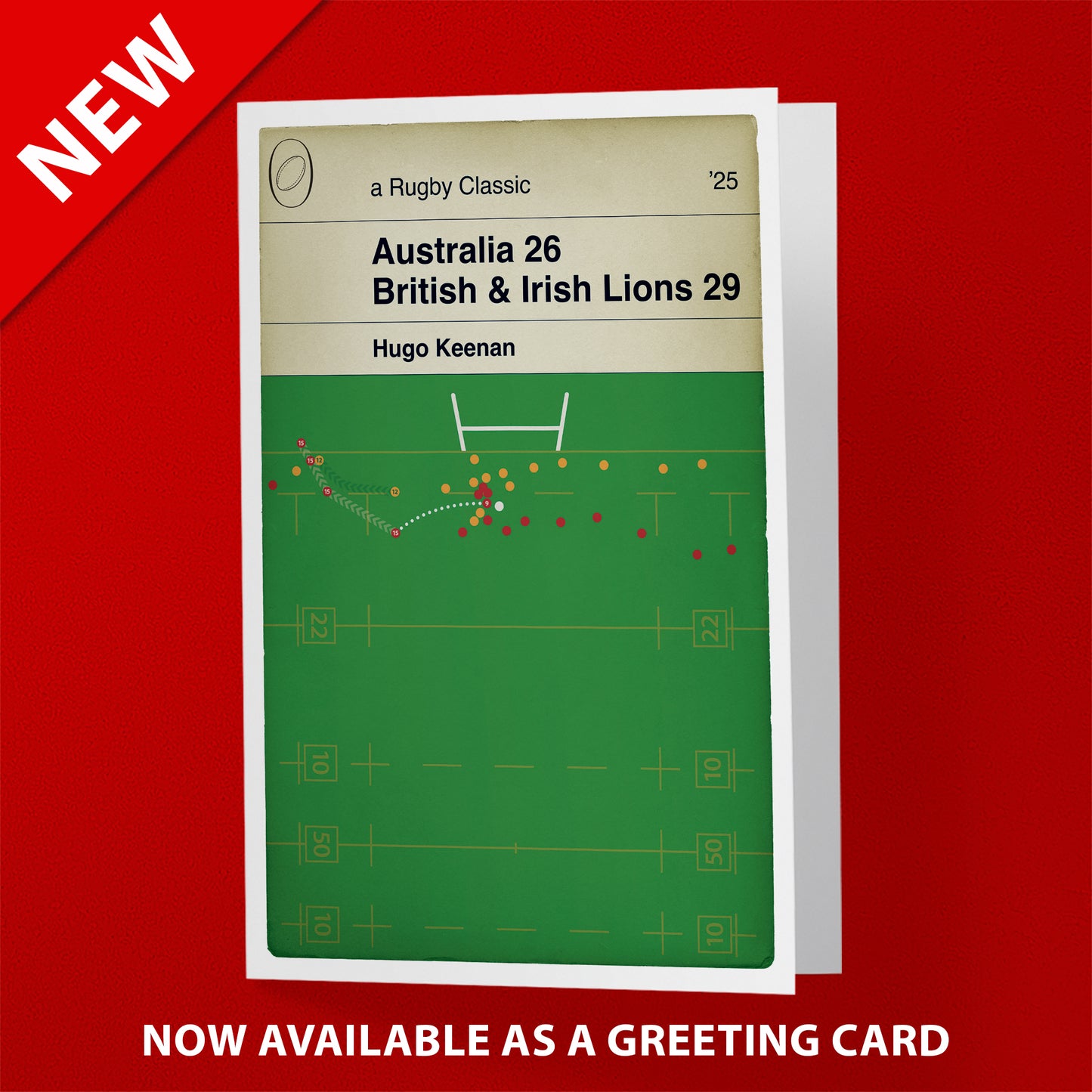 Australia 26 British & Irish Lions 29 - Hugo Keenan Try - 2nd Test 2025 - Rugby Gift for Lions fan (Various Sizes)
