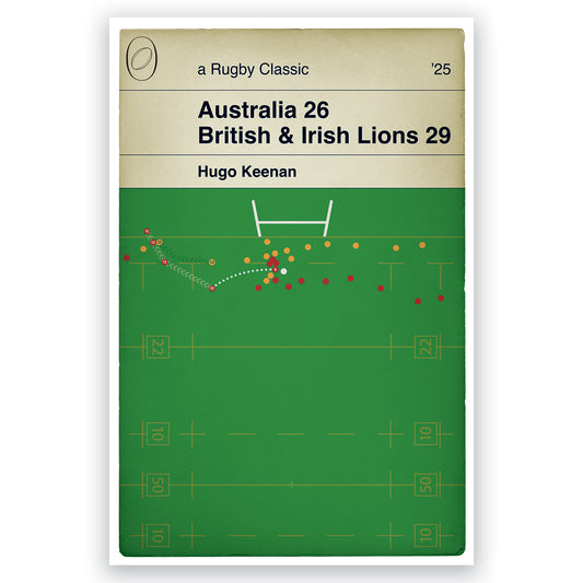 Australia 26 British & Irish Lions 29 - Hugo Keenan Try - 2nd Test 2025 - Rugby Gift for Lions fan (Various Sizes)