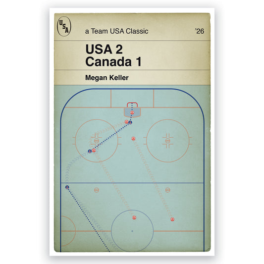 Megan Keller Winner - USA 2 Canada 1 Poster - Ice Hockey Art - 2026 Olympic Gold Medal Match
