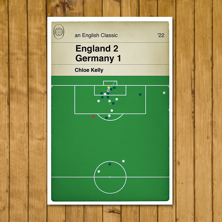 Chloe Kelly Winner - England 2 Germany 1 - Women's Euro Final 2022 - Football Print - Classic Book Cover Print (Various Sizes)