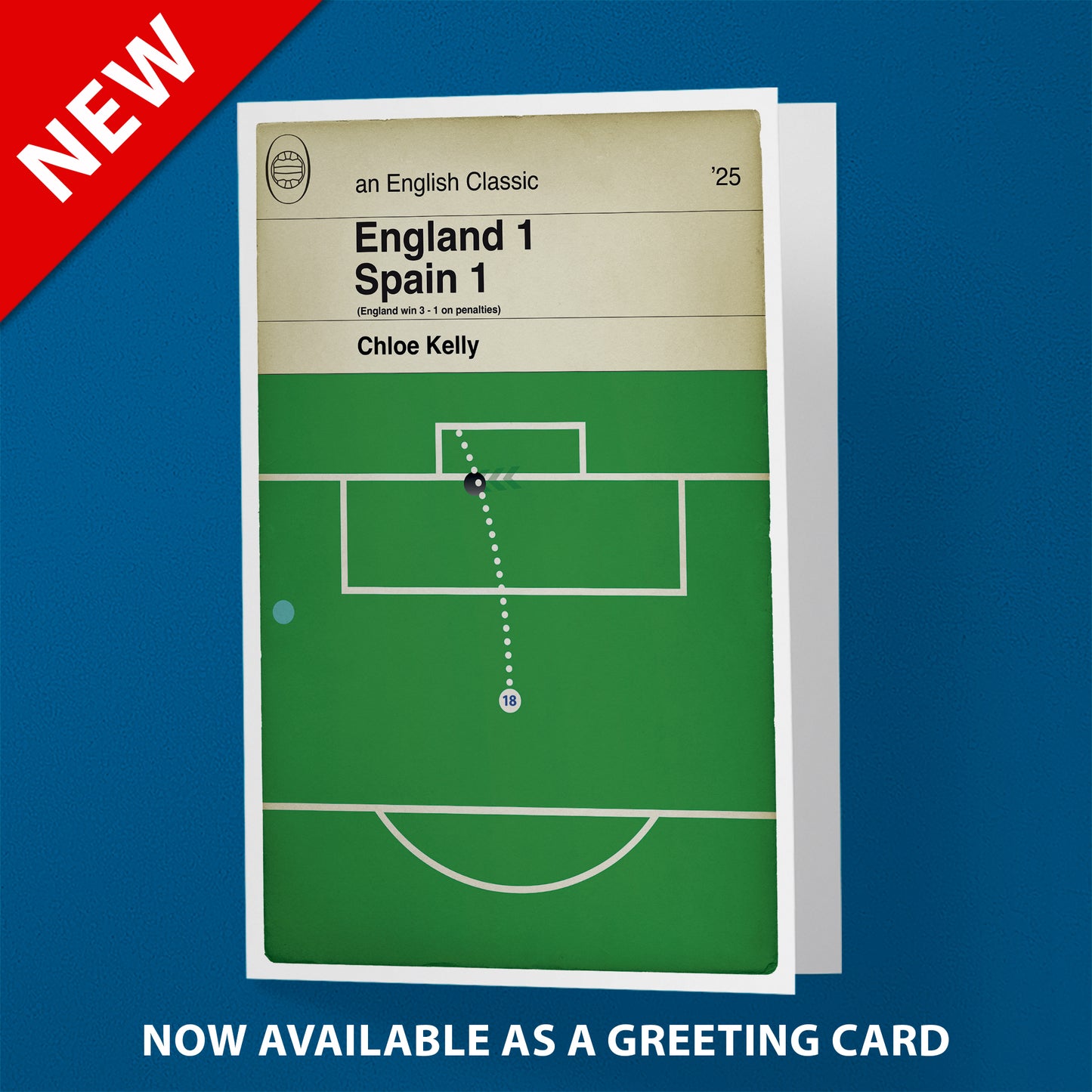 Chloe Kelly Winning Penalty - England 1 Spain 1 - Women's Euro 2025 Final - Gift for Lionesses Fan - Football Book Cover (Various Sizes)