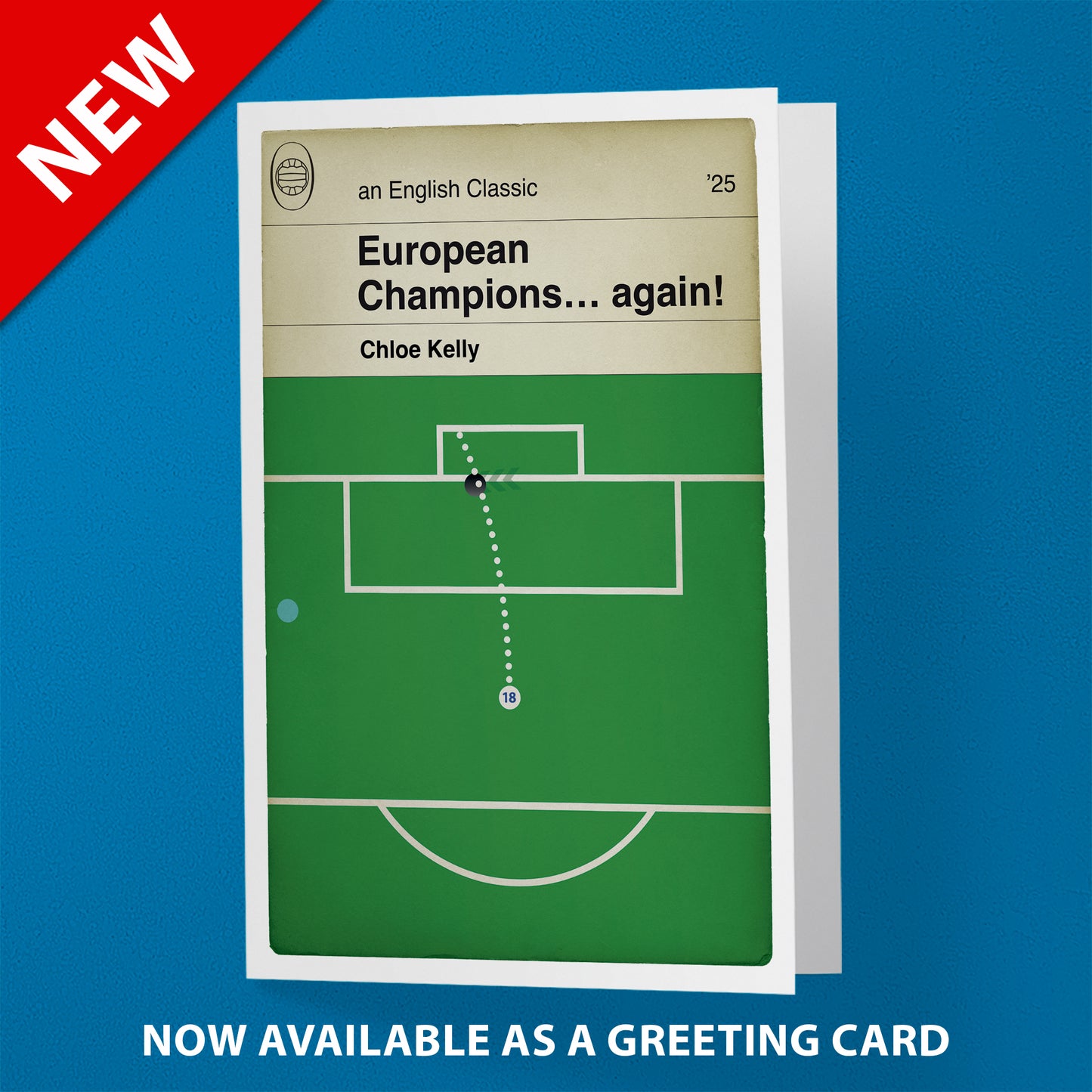 England European Champions - Chloe Kelly Winning Penalty - Euro 2025 Final - Gift for Lionesses Fan - Football Book Cover (Various Sizes)