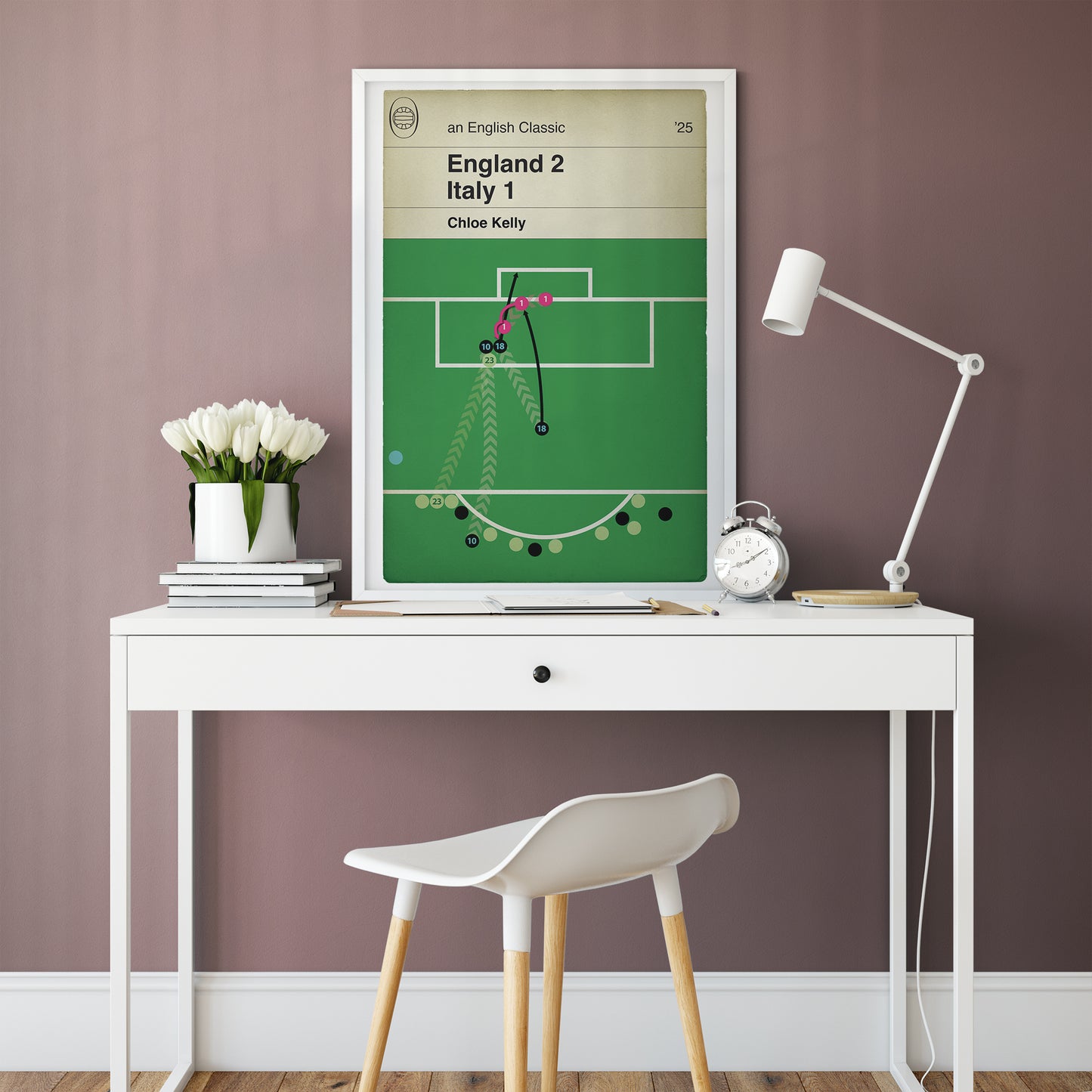 Chloe Kelly Winning Goal - England 2 Italy 1 - Euro 2025 Semi-Final - England Goal Book Art - Gift for Lionesses Fan (Various Sizes)