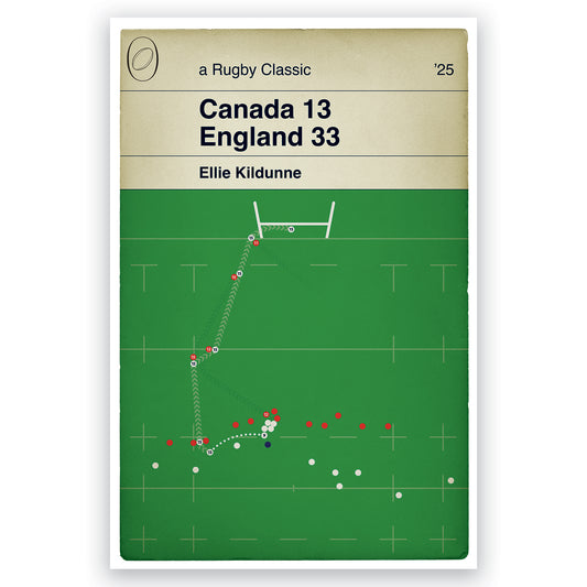 Ellie Kildunne Rugby Try Print: England vs Canada - World Cup Final 2025